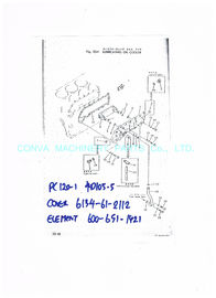 Chine Couverture de réfrigérant à huile de KOMATSU 4D105, accessoires externes de réfrigérant à huile 6134-61-2112 fournisseur